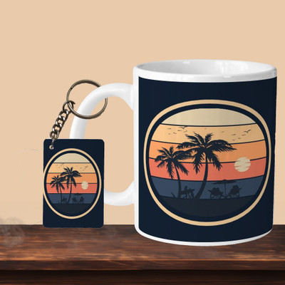 VM SHOPPING MALL Enjoy Every Sunset L-R Ceramic Coffee Mug(330 ml)