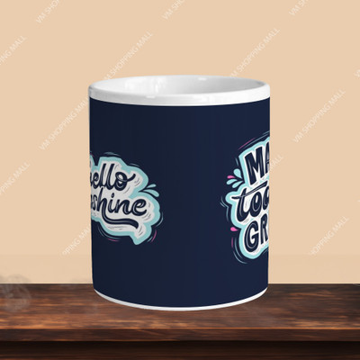 Print Ginnie 101_VM B/W Flower L-A Ceramic Coffee Mug(325 ml)