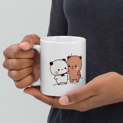 Mr UVD Bubu Dudu Gossips and the Corner With each other 932 Gift Item for Girlfriend Ceramic Coffee Mug(350 ml)
