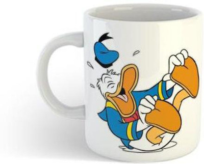 CHARMING Donald Duck CCD34 Cartoon Printed 11 oz White Ceramic Coffee Mug(330 ml)
