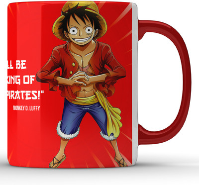 Unbounded Company King Of Pirates Red Ceramic Coffee Mug(325 ml)
