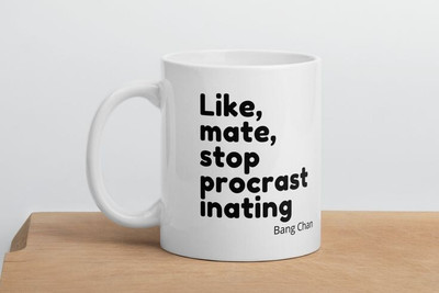 craft maniacs STRAY KIDS BANG CHAN QUOTE PRINTED 330 ML WHITE MUG FOR STRAY KIDS GANG Ceramic Coffee Mug(350 ml)