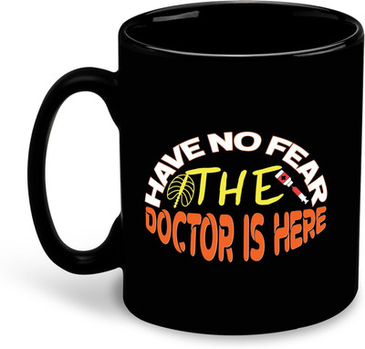 FLEXERSTYLE NEW2025-Docter Printed Design Black Patch Coffee - D13 Ceramic Coffee Mug(325 ml)