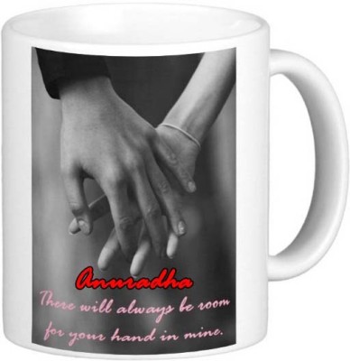 Exocticaa Romantic Gift for Anuradha Your Hand In Mine 095 Ceramic Coffee Mug(325 ml)