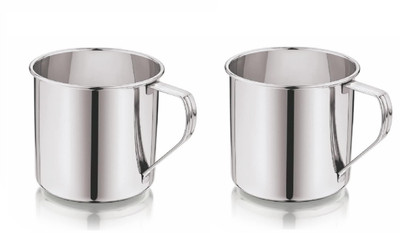 Dynore Stainless Steel Multipurpose usage / Tea/Coffee Serving- 300 ml Stainless Steel Coffee Mug(300 ml, Pack of 2)