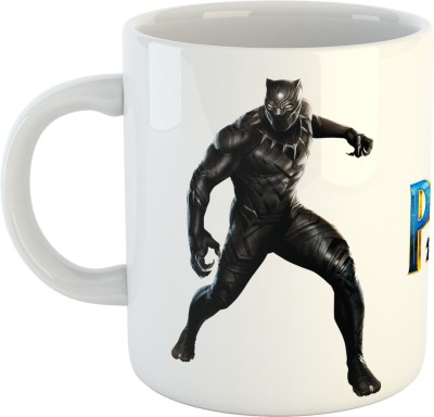 Mugdog Black Panther Avengers Ceramic Coffee Mug(350 ml)