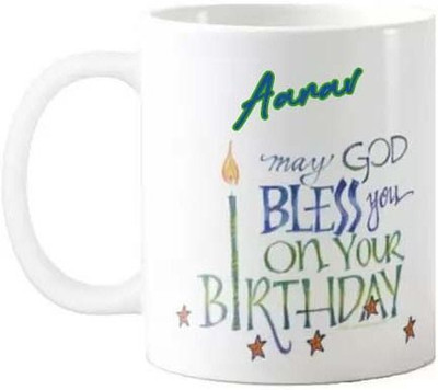 GN NATIONAL Happy Birthday Gift for Aanav HBD Quote 096_0910 Ceramic Coffee Mug(325 ml)