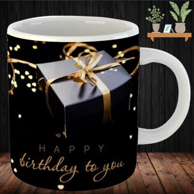 BuyersCue Happy Birthday to You Gift Box for Friend, Girlfriend & BoyFriend Glossy Finish With Vibrant Print Ceramic Coffee Mug(325 ml)