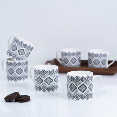 StarAndDaisy Coffee Set of 6 | Ceramic Tea Cup | Microwave & Dishwasher Safe Ceramic Coffee Mug(150 ml)