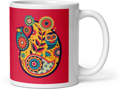 Mr UVD Owl Design Pattern_MUGG Ceramic Coffee Mug(350 ml)