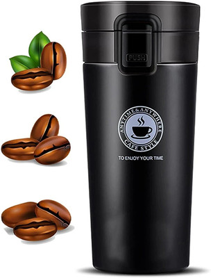 Nirvaana Thermos Flask with Lid Insulated Travel Tea and Coffee Portable Thermal Cup Stainless Steel Coffee Mug(400 ml)