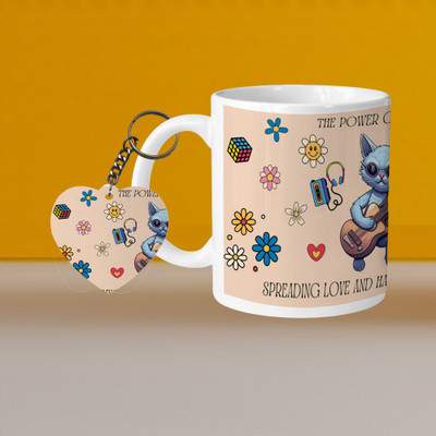 VM SHOPPING MALL VM I'm Not A Panda L-H Ceramic Coffee Mug(320 ml, Pack of 2)