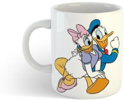 CHARMING Donald Duck CCD29 Cartoon Printed 11 oz White Ceramic Coffee Mug(330 ml)