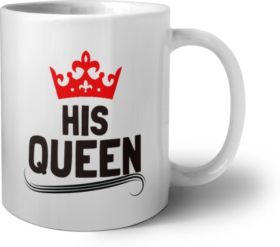 Phirki Studio HIS QUEEN Ceramic Coffee Mug(325 ml)