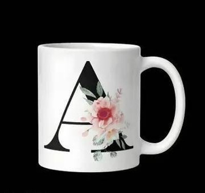 Manorath A Word Printed Ceramic Coffee Ceramic Coffee Mug(345 ml)