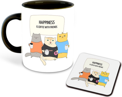 RADANYA PACK 2_CoffeeLover3-CM-1540 Ceramic Coffee Mug(352 ml, Pack of 2)