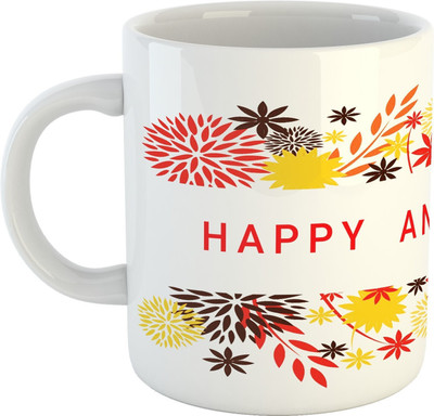 THEELEVEN Ceramic White mug pack of 1 _NEW2650 Ceramic Coffee Mug(350 ml)