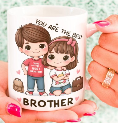 Goldencity Perfect Gift for Lovely Brother, I Love My Bro, World Best Bhai Ever Bro190 Ceramic Coffee Mug(310 ml)