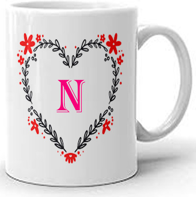 PS Sales Alphabet-07-N Ceramic Coffee Mug(350 ml)