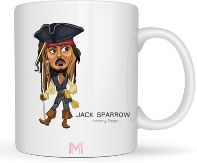 MaddockCorp Maddock Jack Sparrow Printed Cartoon Character Design For Kids Ceramic Coffee Mug(350 ml)