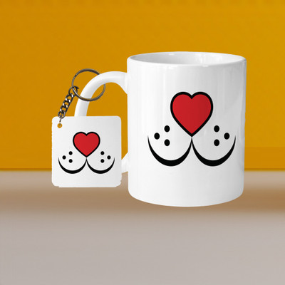 VM SHOPPING MALL VM I'm Strong L-S Ceramic Coffee Mug(335 ml, Pack of 2)
