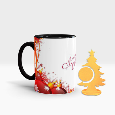 Fifth and Moon C-BLK-TREE-12 Ceramic Coffee Mug(320 ml, Pack of 2)