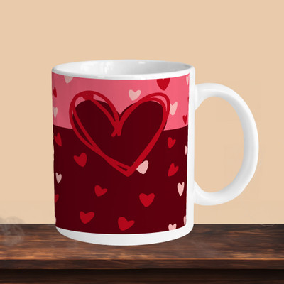 Print Ginnie 101_Heart 01 R Ceramic Coffee Mug(325 ml)
