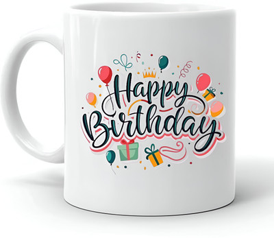 LoveGift Happy Birthday Gift Ceramic Coffee Mug(350 ml)