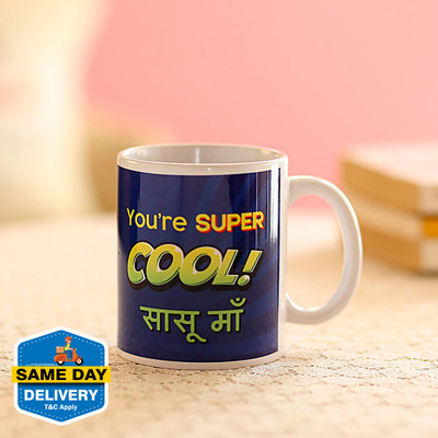 FNP Super Cool Saasu Maa Ceramic Coffee Mug(325 ml)