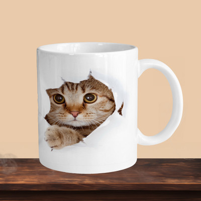 Hunter Studio 101_Cat Hiding R Ceramic Coffee Mug(330 ml)