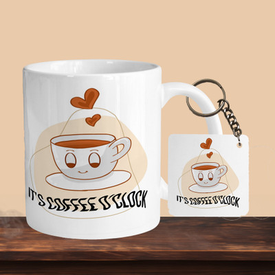 VM MALL 101_It’S A Coffe O Clock R-S Ceramic Coffee Mug(330 ml)