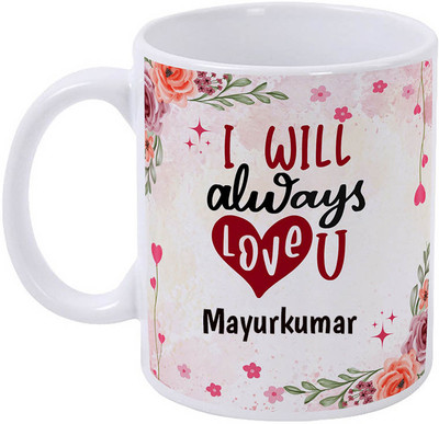 GIFTUATION Mayurkumar I Love You / Gift for Couple Ceramic Coffee Mug(325 ml)