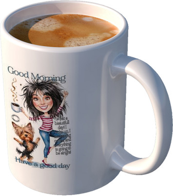 CHARMING Have A Good Day Printed Ceramic Ceramic Coffee Mug(350 ml)