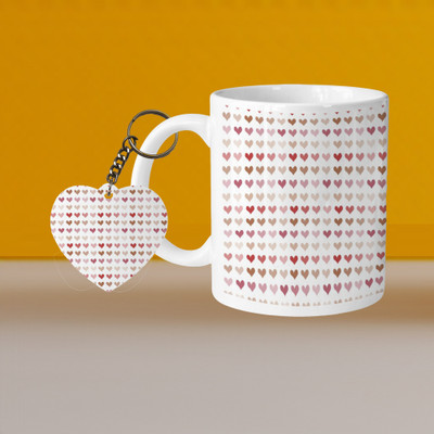 VM SHOPPING MALL VM The Power Of Positivity L-H Ceramic Coffee Mug(320 ml, Pack of 2)