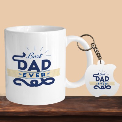 VM SHOPPING MALL Best Dad Ever 02 R-A Ceramic Coffee Mug(330 ml, Pack of 2)