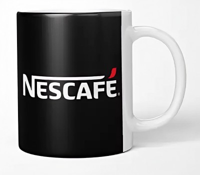 The Modern Gallery White coffee mug coffee newcafe black logo print Ceramic Coffee Mug(350 ml)