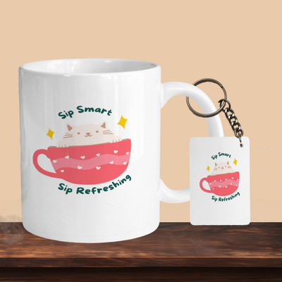 VMSHOPPINGMART 101_Sip Smart Sip Refershing R-R Ceramic Coffee Mug(330 ml)