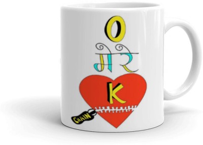 Kesri Gifts O Mere Dil Ke Chain Printed (Jk-117)-Gift For Friend,Husband,Wife Ceramic Coffee Mug(325 ml)