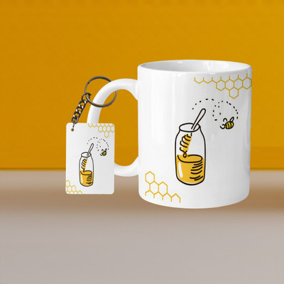 VM SHOPPING MALL VM Hello Panda L-R Ceramic Coffee Mug(330 ml, Pack of 2)