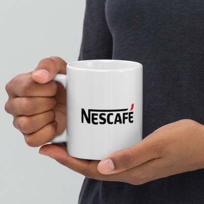 Dr Farfar Nescafe' With Red Sign Printed Best Gift Item Ceramic Coffee Mug(350 ml)