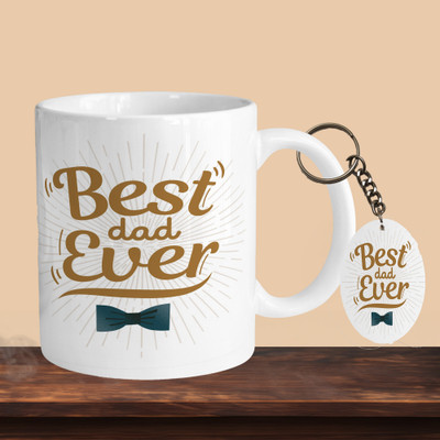VMSHOPPINGMART 101_Best Dad Ever 03 R-O Ceramic Coffee Mug(330 ml, Pack of 2)