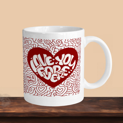 Print Ginnie 101_Love You Forever R Ceramic Coffee Mug(325 ml)