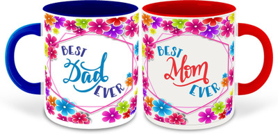 Daddy dream NEW-DadandMomInspired-964 Ceramic Coffee Mug(325 ml, Pack of 3)