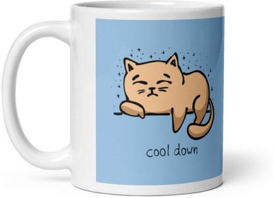 Mr UVD Cat Cool Down Ceramic Coffee Mug(350 ml)