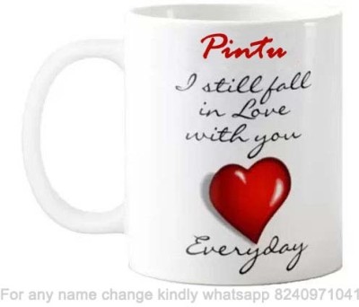 Exocticaa Romantic Gift for Pintu Love theme Proposal Message 001 Ceramic Coffee Mug(325 ml)