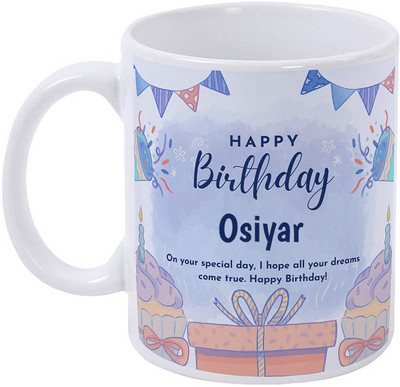 GIFTUATION Happy Birthday Osiyar / Gift for Birthday Ceramic Coffee Mug(325 ml)