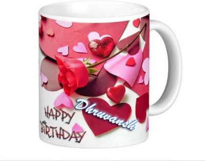 GNS Romantic Happy Birthday Gift for Dhruvansh I Love You 091 Ceramic Coffee Mug(325 ml)