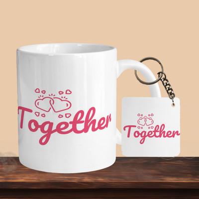 AG MALL 101_Together R-S Ceramic Coffee Mug(330 ml, Pack of 2)