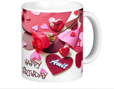 GNS Romantic Happy Birthday Gift for Amit I Love You 091 Ceramic Coffee Mug(325 ml)