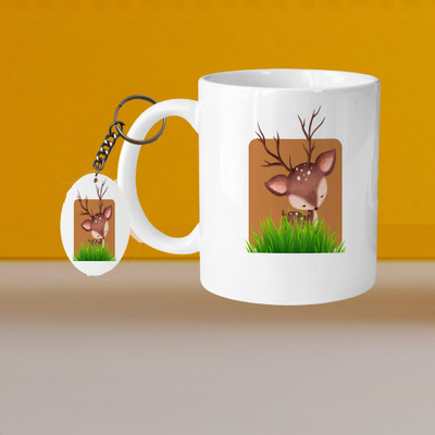 Printhorizon 101_VM Enjoy Every Sunset L-O Ceramic Coffee Mug(325 ml, Pack of 2)